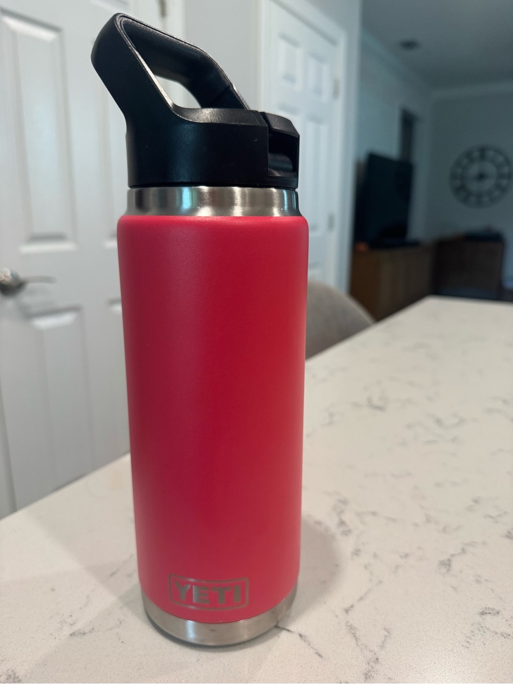 YETI Rambler 26oz Bimini Pink (retired color) with Bottle Straw Cap
